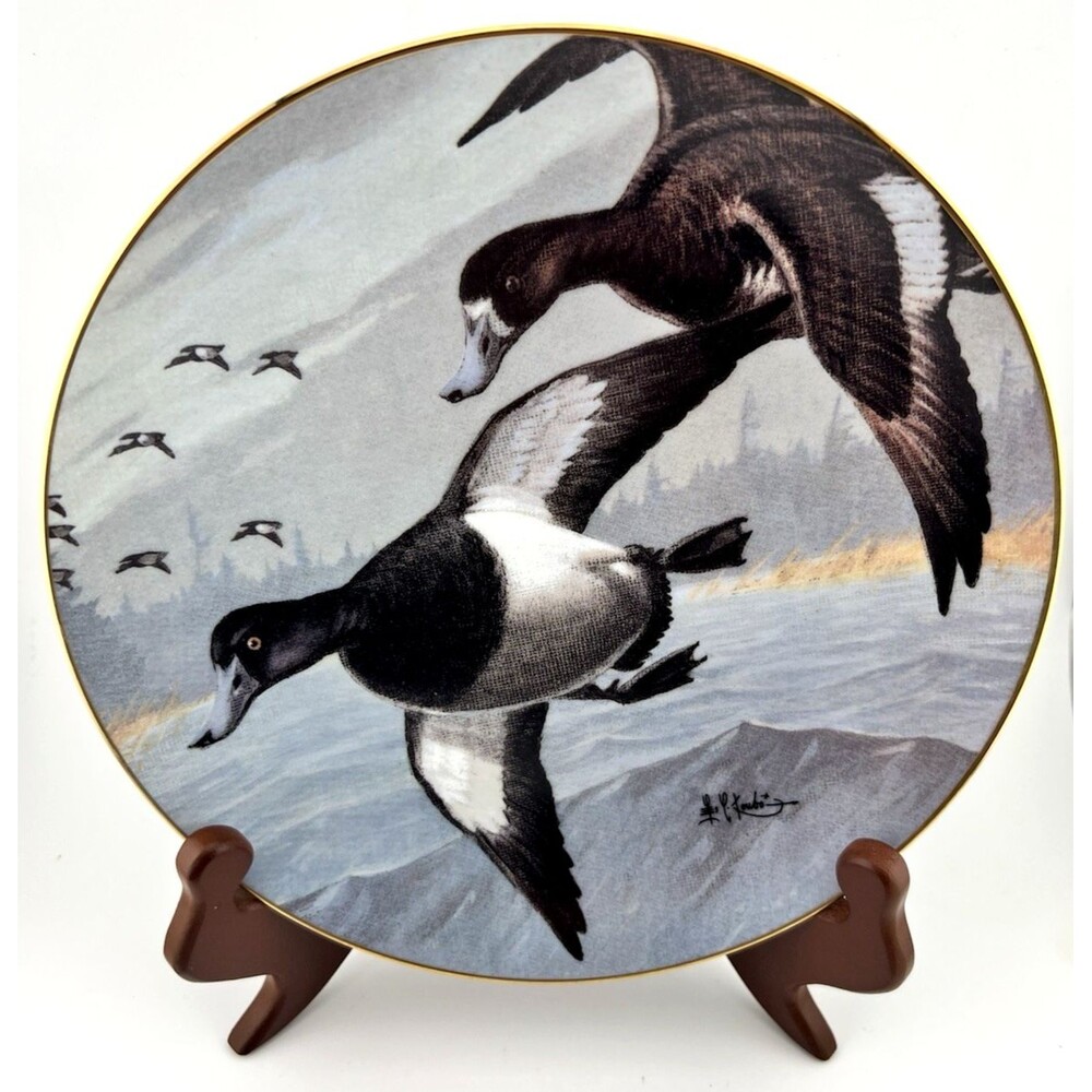 Les Kouba 1978 Minnesota Waterfowl Hunting Stamp Design Plate Scaup Bluebills